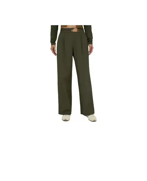 Design Wide-Leg Satin Pants Black - 10