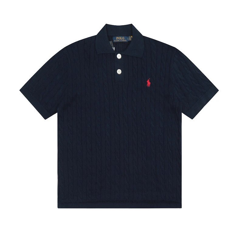 Polo Ralph Lauren Cable Knit Polo White Polo Shirt - 44