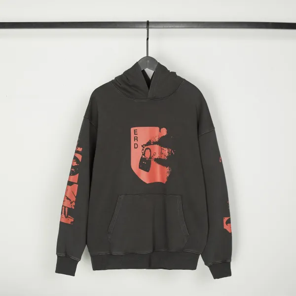Design Oversized Hoodie Charcoal Gray Hoodie - 2