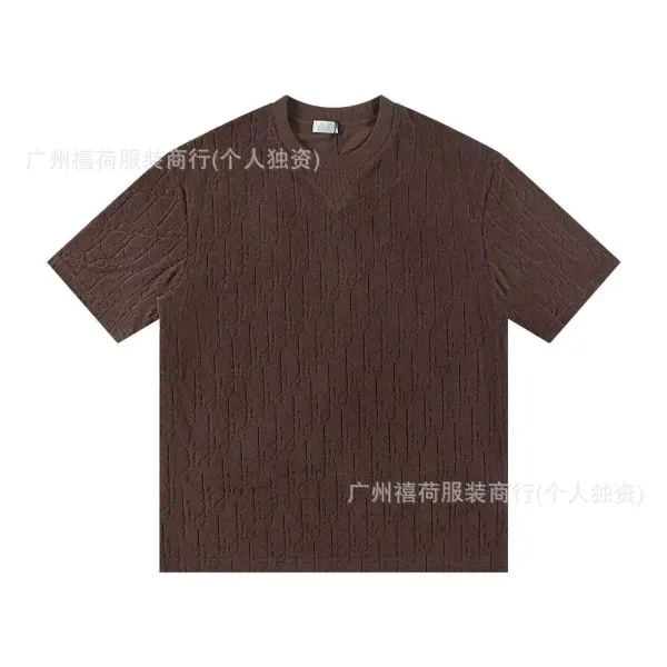 Dior Oblique Jacquard T-Shirt Brown - 1