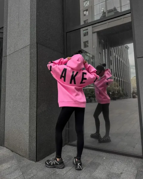 Design Oversized Graphic Hoodie in Light Gray with Black Lettering - 37