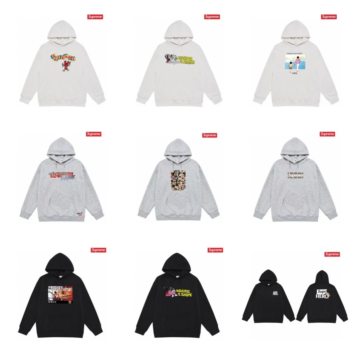 Supreme Firecracker Graphic Hoodie Gray - 7