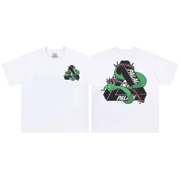 Palace Skateboards Palace Tri-Force Triangle Logo White T-Shirt T-Shirts - 32
