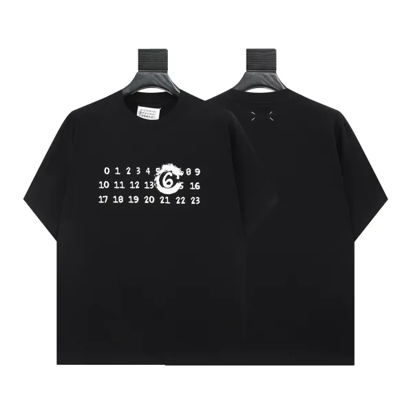 Maison Margiela Numbered Print T-Shirt Black - 1