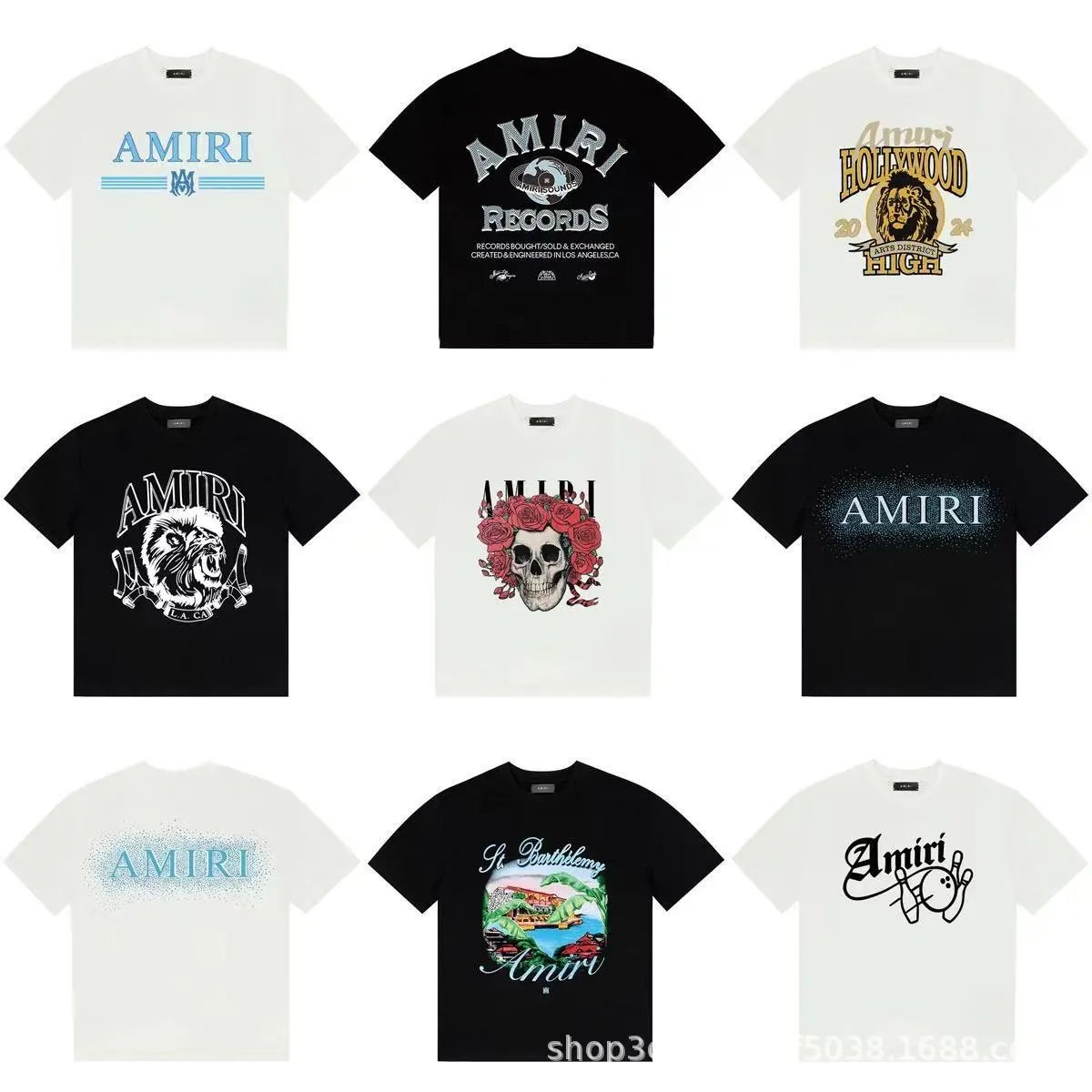 Amiri Architectural Print Black T-Shirt - 7