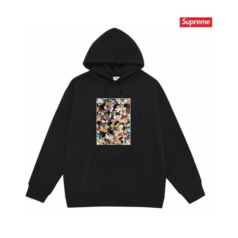 Supreme Firecracker Graphic Hoodie Gray - 34