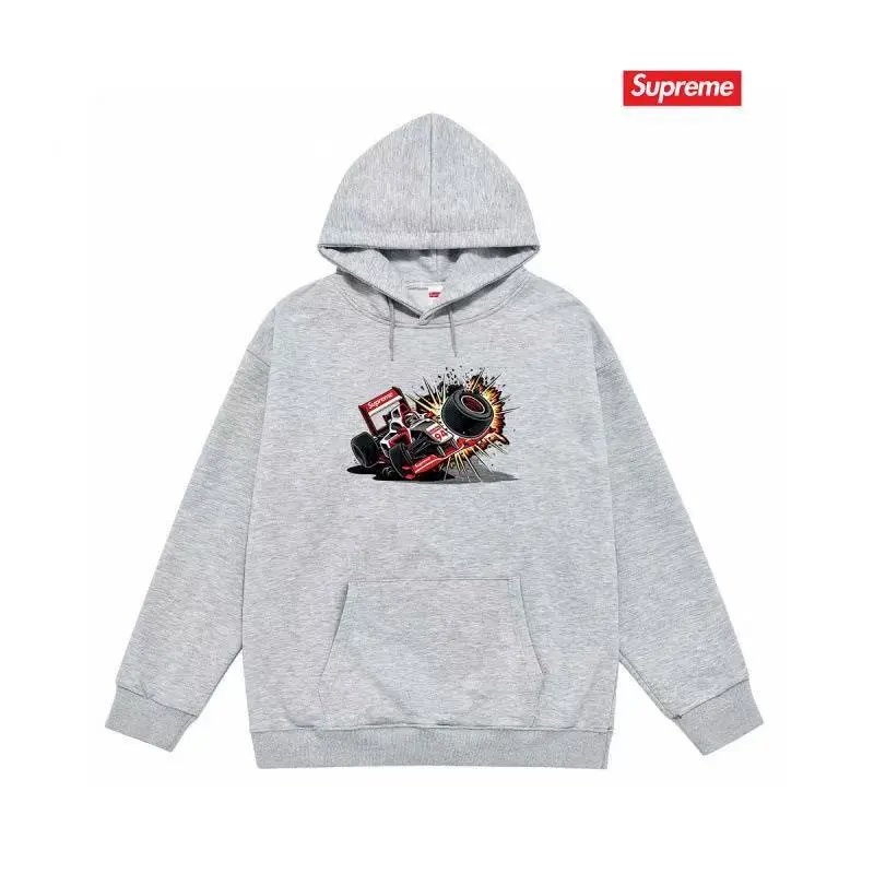 Supreme Firecracker Graphic Hoodie Gray - 38