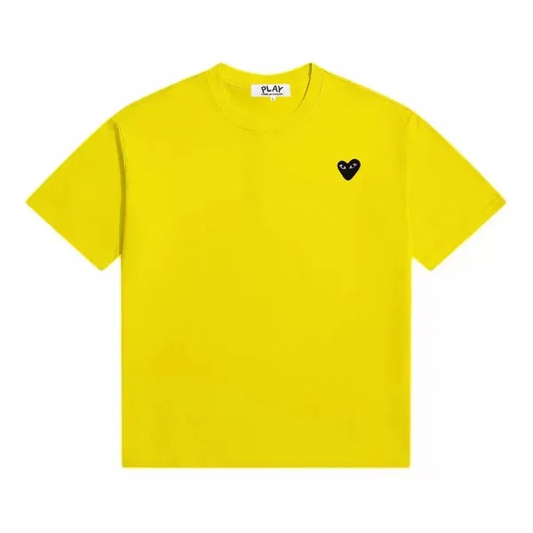 Comme des Garçons Play Heart Logo Yellow T-Shirt - 1