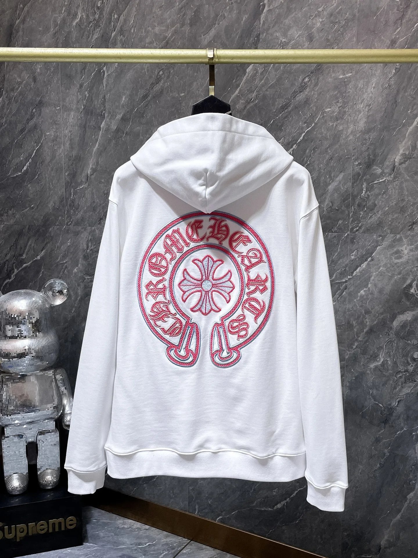 Chrome Hearts Cross Motif Zip-Up Hoodie Black - 27