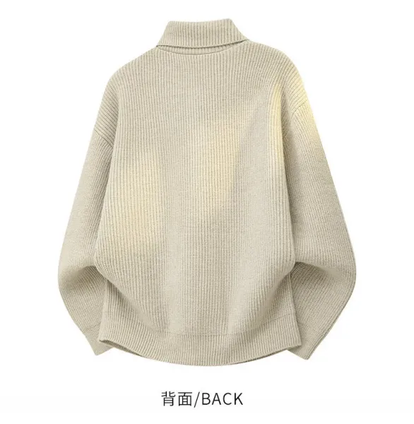 Design Oversized Ribbed Knit Cardigan with Gradient Wash Gray Outerwear.cardigan - 12