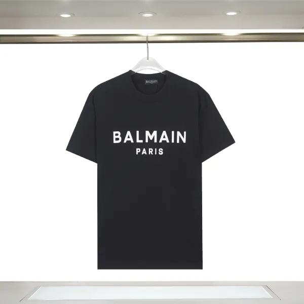 Balmain Paris Logo Graphic T-Shirt Black - 1