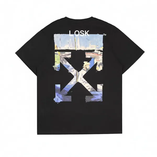 Off-White LOSK Arrow Print Black T-Shirt - 1