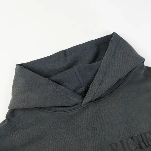 Design Oversized Hoodie Charcoal Gray Hoodie - 37