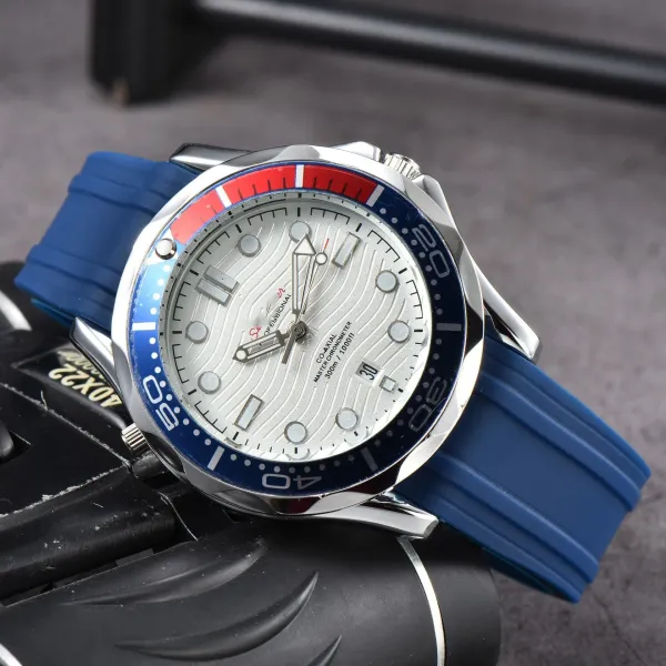 Omega Seamaster Diver 300M Blue Wave Dial Stainless Steel Watch Watches - 3
