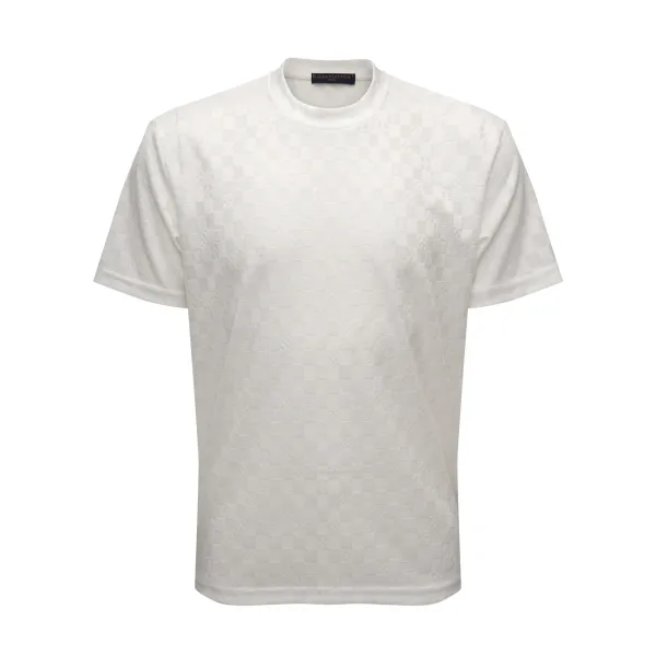 Louis Vuitton Damier Jacquard T-Shirt White - 1