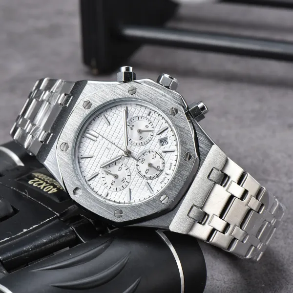 Audemars Piguet Royal Oak Chronograph Blue Tapisserie Dial Stainless Steel Watch Watches - 9