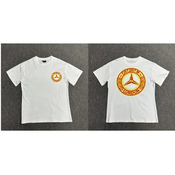 Design Mercedes-Benz x CRZTZW LUNDUN Logo T-Shirt White T-Shirts - 1