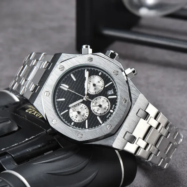 Audemars Piguet Royal Oak Chronograph Blue Tapisserie Dial Stainless Steel Watch Watches - 10