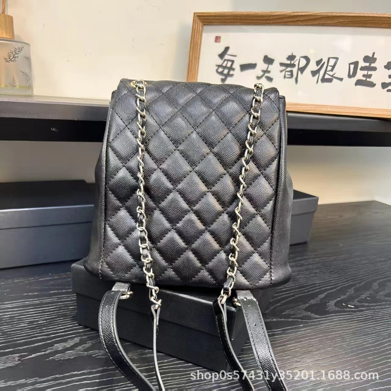 Chanel Mini Backpack Pink Quilted Lambskin with CC Logo Chain Strap - 8