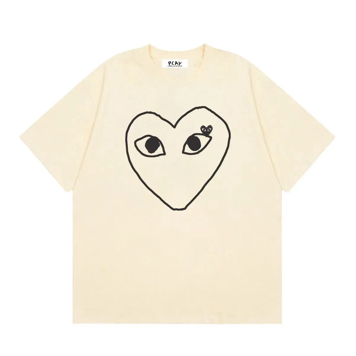 Comme des Garçons Play Polka Dot Heart White T-Shirt - 31