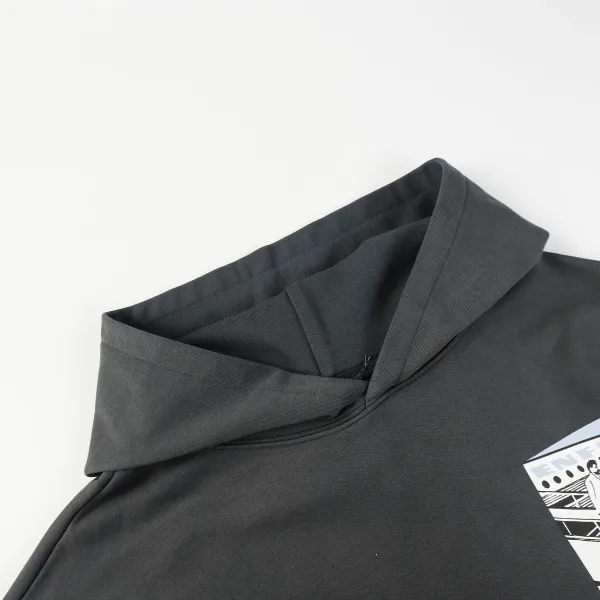 Design Oversized Hoodie Charcoal Gray Hoodie - 43