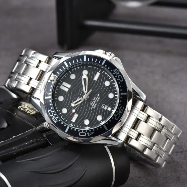 Omega Seamaster Diver 300M Blue Wave Dial Stainless Steel Watch Watches - 13