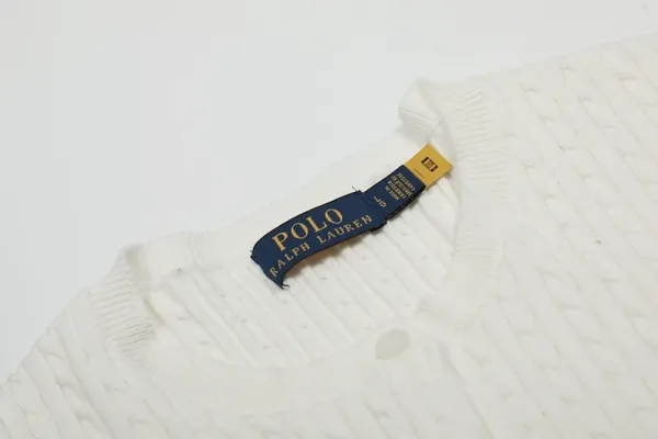 Polo Ralph Lauren Cable Knit Short Sleeve Cardigan Light Blue - 27