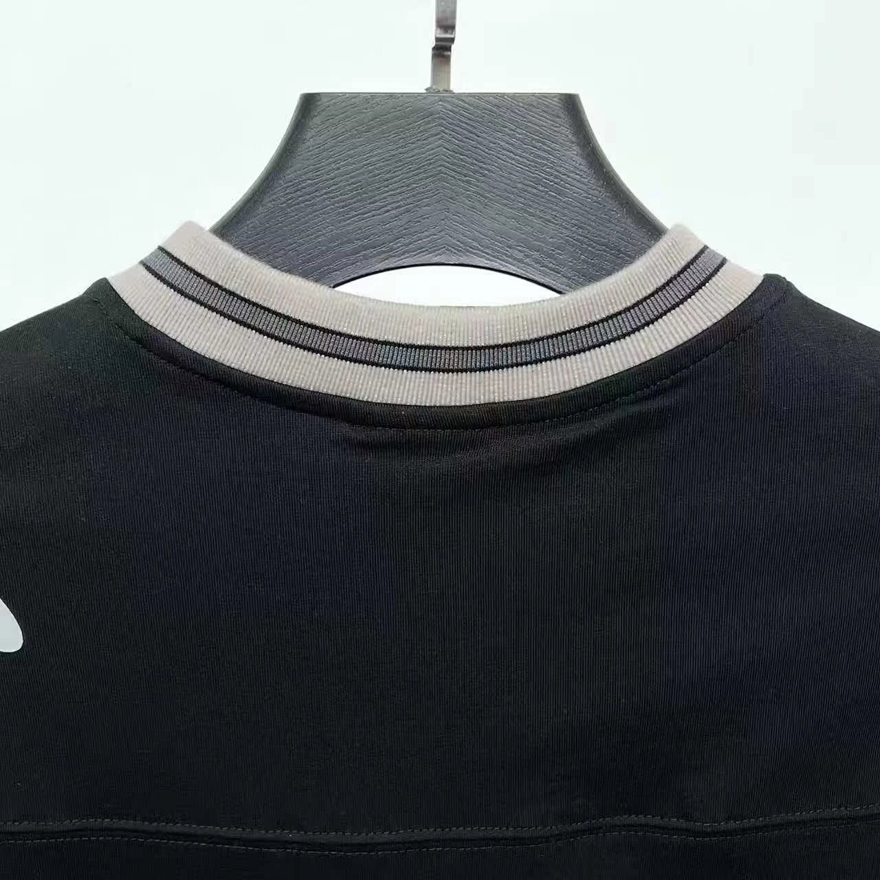 Balenciaga Logo V-Neck Jersey Navy - 12