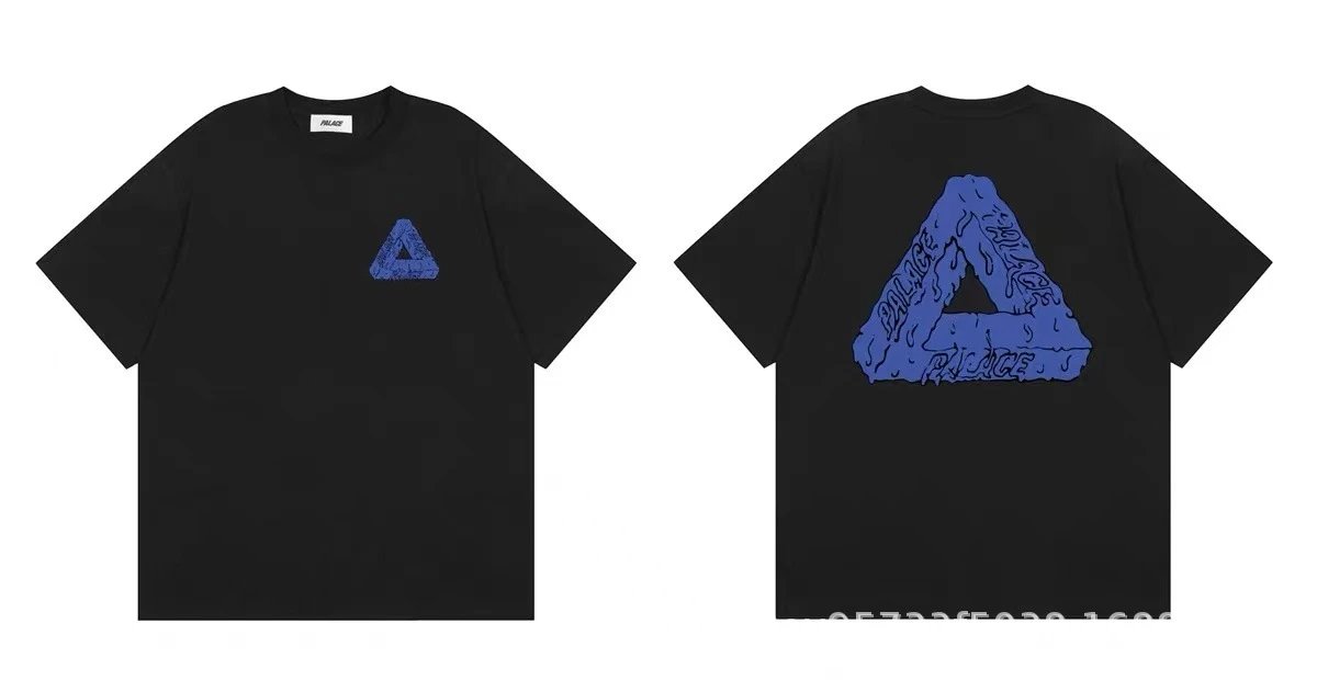 Palace Tri-Force Blue Print Black T-Shirt