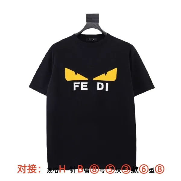 Fendi Monster Eyes Logo T-Shirt Black - 5