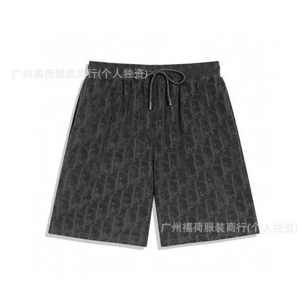 Dior Oblique Monogram Terry Shorts Black - 1