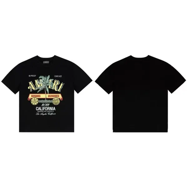 Amiri California Palm Tree Graphic T-Shirt Black - 1
