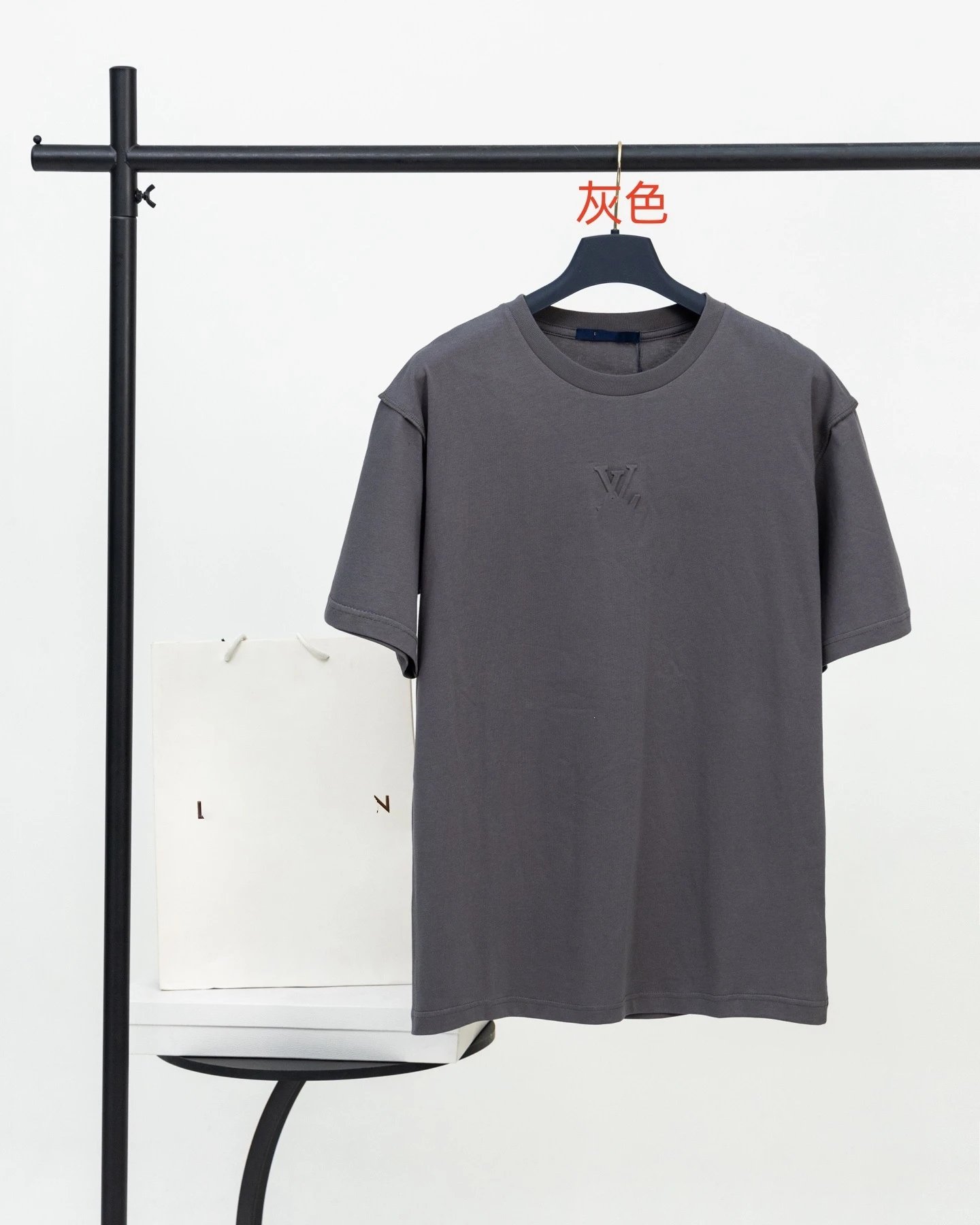Louis Vuitton Embossed Monogram T-Shirt Gray - 1