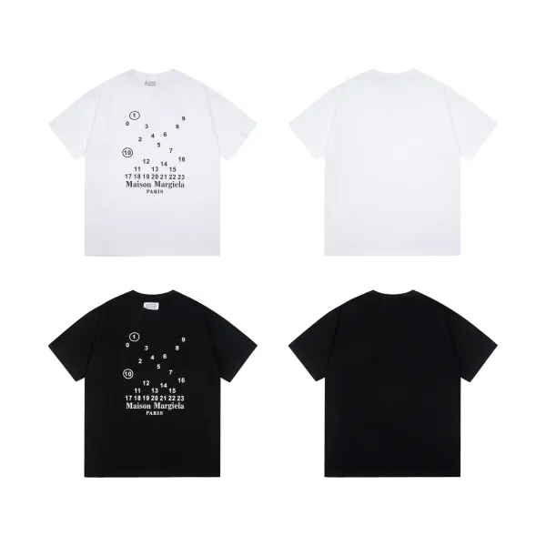 Maison Margiela Numbered Logo Beige T-Shirt - 16
