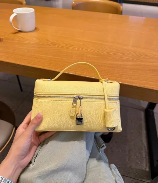 Design Mini Box Bag Lemon Yellow Handbag - 15
