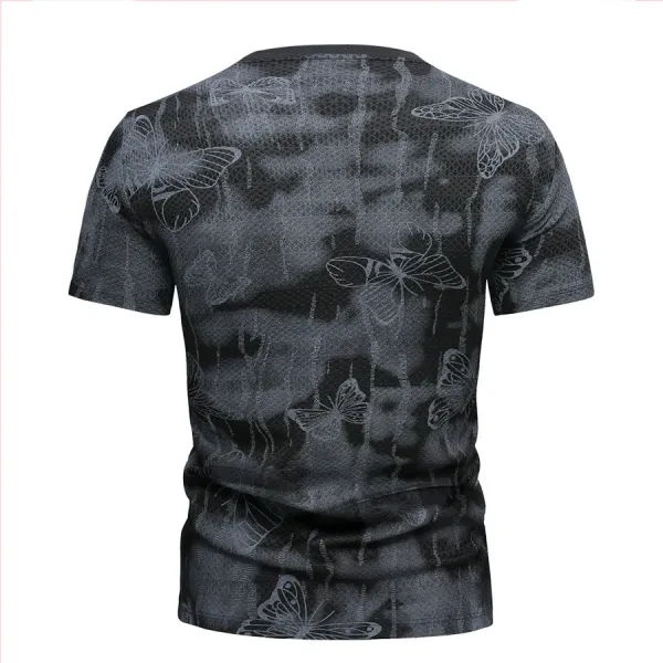 Design Butterfly Print Gradient T-Shirt - 8