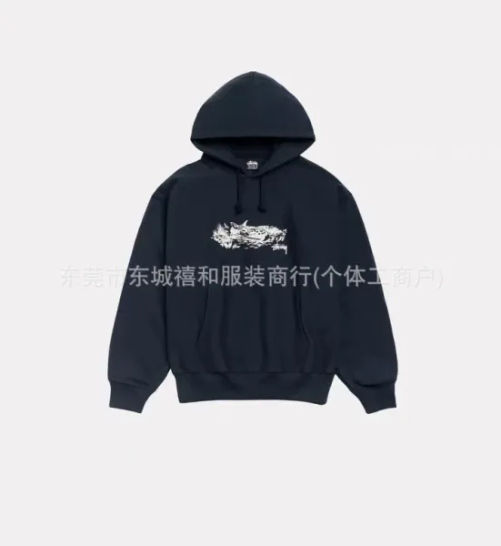 Stussy Logo Hoodie Navy - 24