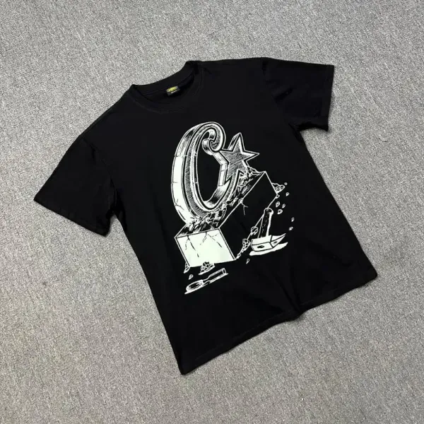 Design Graphic Print Black T-Shirt - 1