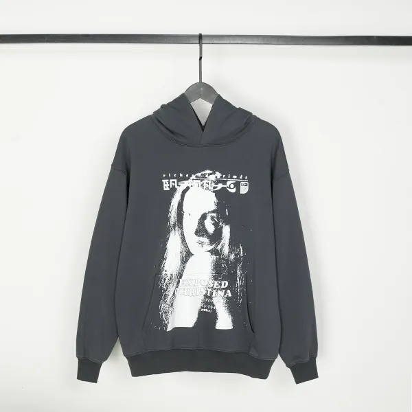 Design Oversized Hoodie Charcoal Gray Hoodie - 18