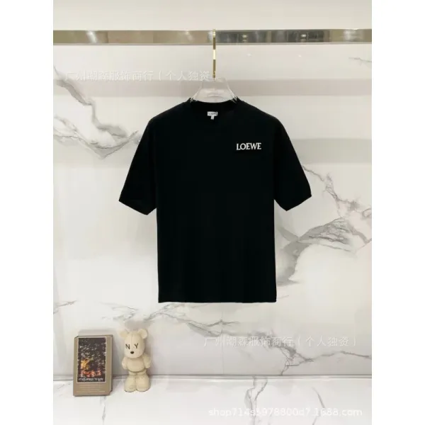 Loewe Logo Print Black T-Shirt - 1