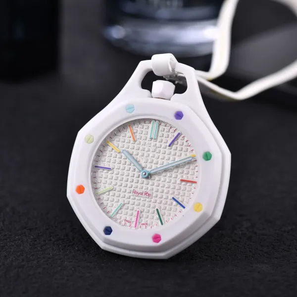Design Royal Pop Rainbow Octagon White Quartz Watch Watches - 1