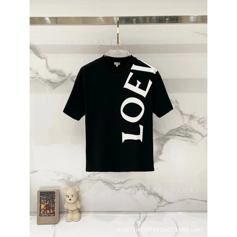 Loewe Logo Print Black T-Shirt - 1
