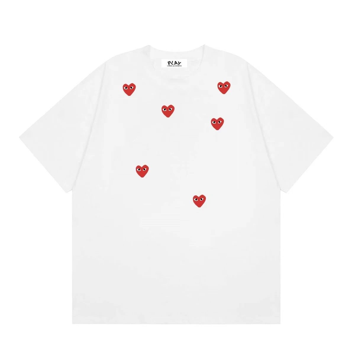 Comme des Garçons Play Polka Dot Heart White T-Shirt - 24