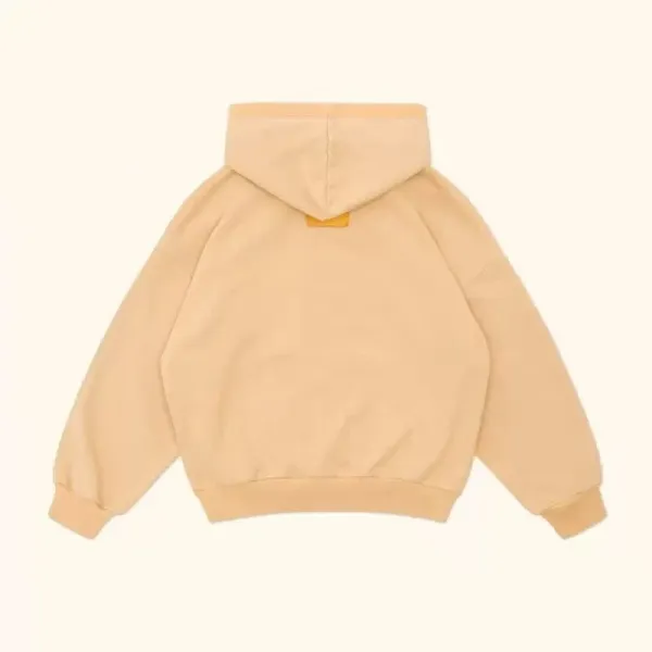 Design Oversized Zip-Up Hoodie Beige Hoodie - 13