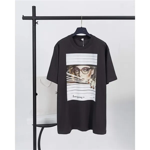 Design Intriguing Is Graphic Print Black T-Shirt - 1