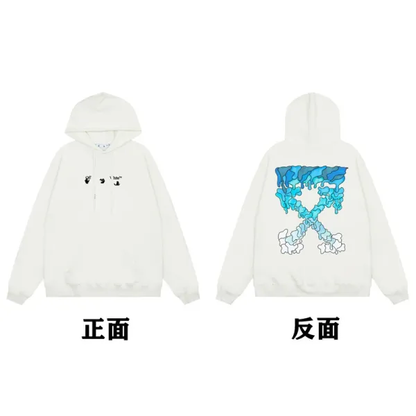 Off-White X Print Hoodie White - 1