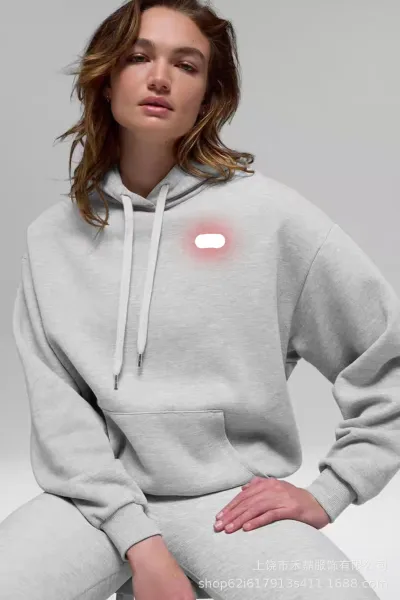Design Oversized Hoodie and Sweatpants Set Gray - 8