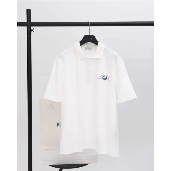 Dior Oblique Polo White Polo Polo Shirt - 1