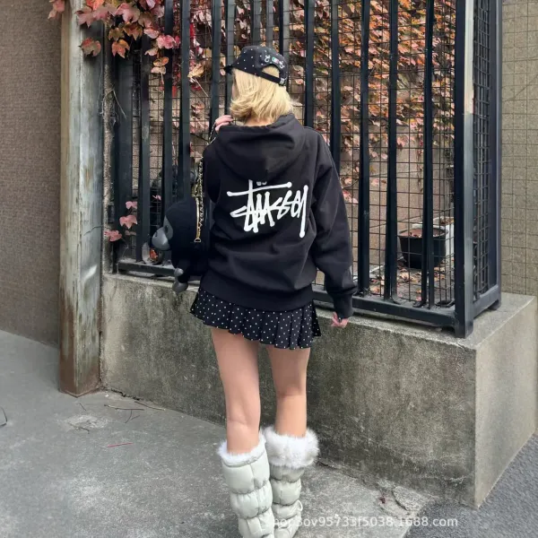 Stussy Logo Hoodie Navy - 10