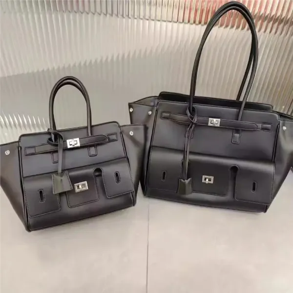 Hermès Picotin Lock Black Leather Tote Bag - 1